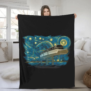 Discover Retro Vintage Style Monorail Fleece Blankets