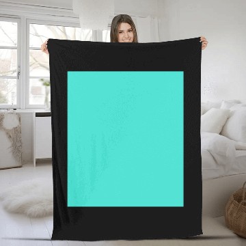 Discover Turquoise Green-Blue Solid Color Baseball Jerseys Fleece Blankets