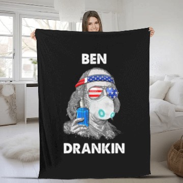 Discover Ben Drankin 4Th Of July Benjamin Franklin Fleece Blankets