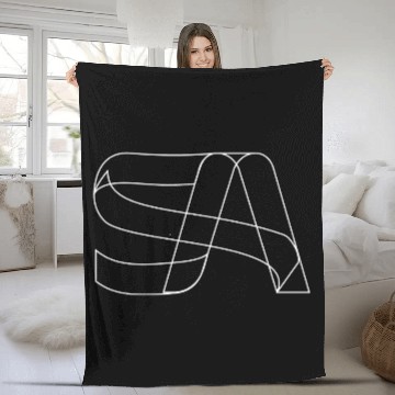 Discover Women's Zip Up Jacket 2021 outline logo Fleece Blankets