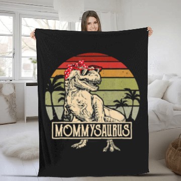 Discover Mother's Day Mamasaurus T Rex Dinosaur Mama Mom Sa Fleece Blankets