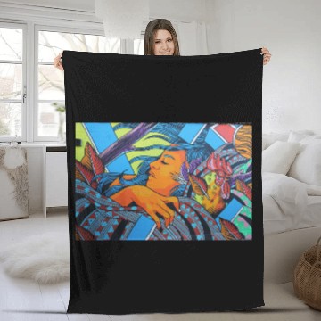 Discover Street Art London Colors Graffiti Fleece Blankets
