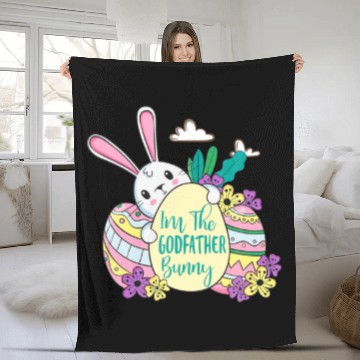 Discover I'm The Godfather Bunny Easter Day Men/Women Gift Fleece Blankets