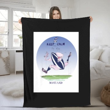 Discover scotland rugby, tony fernandes Fleece Blankets