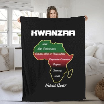 Discover The Facts Kwanzaa Fleece Blankets