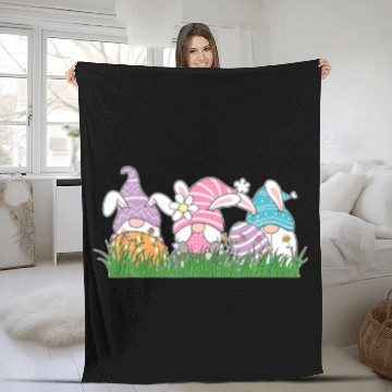 Discover Funny Easter Sunday Gnomes Dress Bunny Costume Egg Fleece Blankets