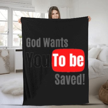 Discover God wants you to be saved polo Fleece Blankets