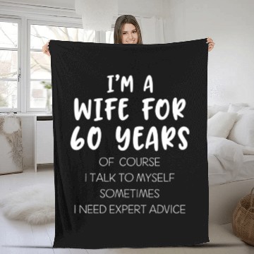 Discover 60Th 60 Year Wedding Anniversary Husband Wife Fleece Blankets