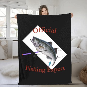 Discover Striped Bass Fleece Blankets