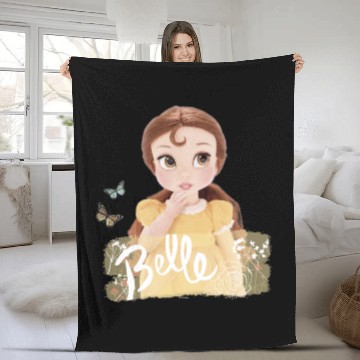 Discover Princess Belle Portrait Fleece Blankets
