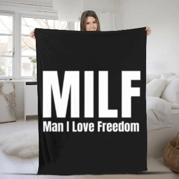 Discover MILF - Man I Love Freedom Fleece Blankets