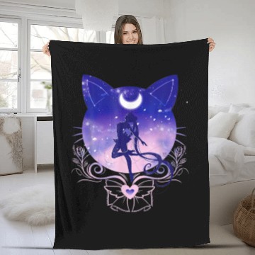 Discover Cat-Moon Sailor Fleece Blankets