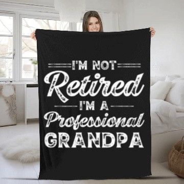 Discover Funny Fathers Day Retired Grandpa For Fleece Blankets