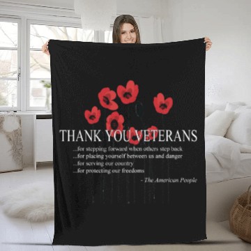 Discover We Thank You Veterans Day Fleece Blankets