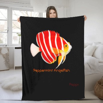 Discover Peppermint Angelfish Fleece Blankets