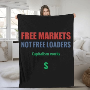 Discover Free Market Capitalism Fleece Blankets