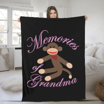 Discover Sock Monkey Fleece Blankets