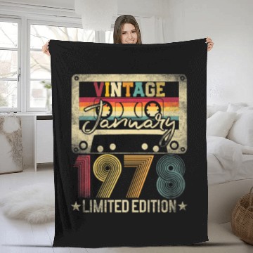 Discover Limited Edition 1978 January 44Th Birthday Gift 44 Fleece Blankets