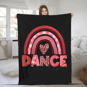 Discover Dance Teacher Valentine's Day Rainbow Teacherlife Fleece Blankets