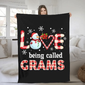 Discover Love Being Called Grams Snowman Christmas Pajama Fleece Blankets