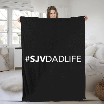 Discover #SJVDADLIFE Men's Solid Color Short Sleeve Fleece Blankets