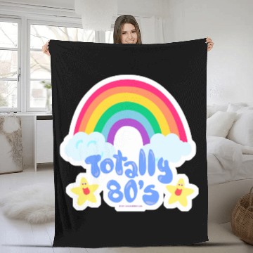 Discover Like Totally 80s rainbow Fleece Blankets