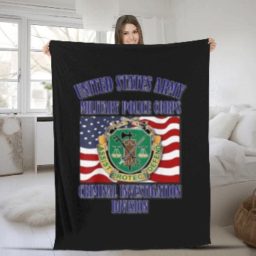 Discover U.S. Army Military Police CID (Back Design) Fleece Blankets