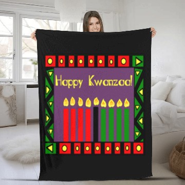 Discover Candles Of Hope Kwanzaa Fleece Blankets