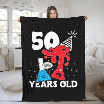 Discover Physics Chemistry 50 Years Old Birthday , Science Fleece Blankets