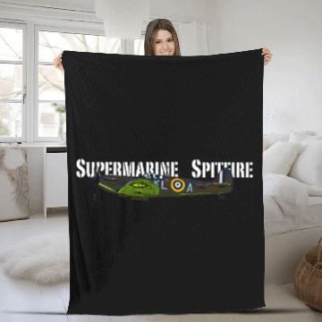 Discover Supermarine Spitfire Mk1 Fleece Blankets