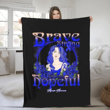 Discover Apraxia Awareness Brave Strong Grateful Hopeful - Fleece Blankets