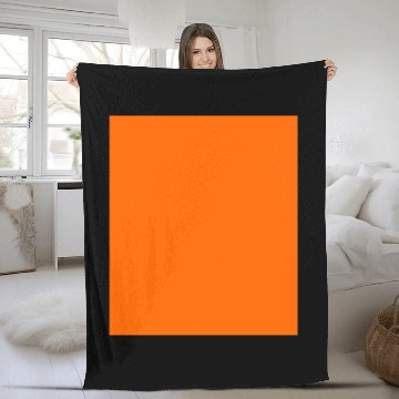 Discover Orange Solid Color Fleece Blankets