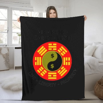 Discover Anarcho Capitalism - Life, Liberty, Property Fleece Blankets