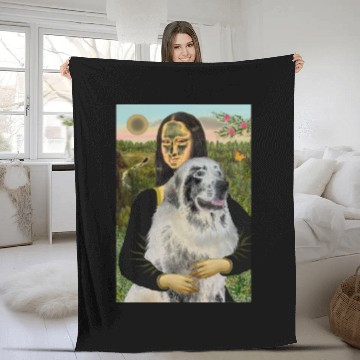 Discover Great Pyrenees 9 - Mona Lisa Fleece Blankets