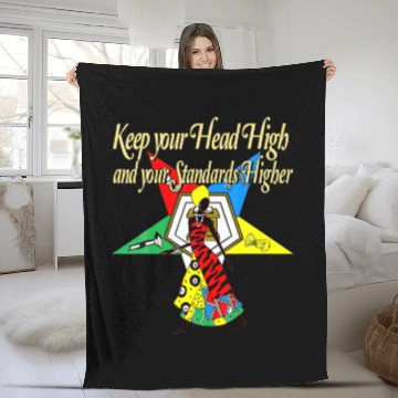 Discover Order Of The Eastern Star OES Keep Your Head High Fleece Blankets