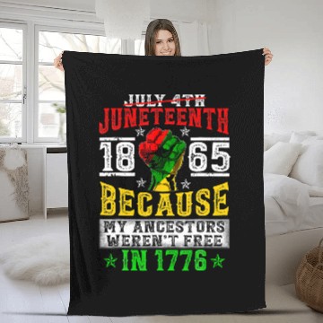 Discover Junenth Black History Pride African American Freed Fleece Blankets