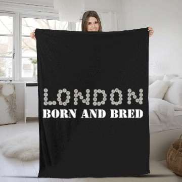 Discover London Born and Bred Pearly Buttons Personalised Fleece Blankets