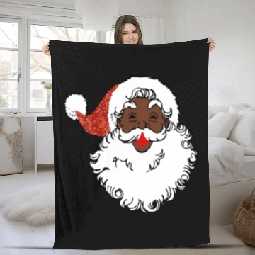 Discover sequin African santa claus Fleece Blankets