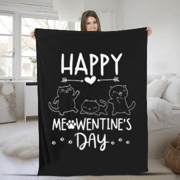 Discover Funny Cat Lover Quote Valentines Day Cool For Cat Fleece Blankets