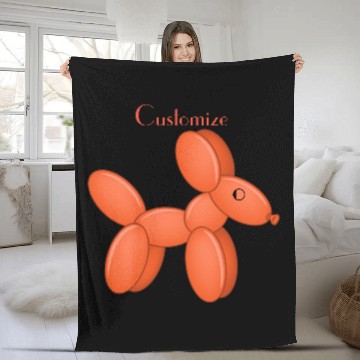 Discover Cute Balloon Dog  Thunder_Cove Fleece Blankets