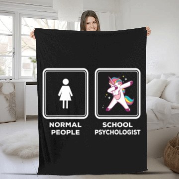 Discover School Psychologist Unicorn School Psychology Fleece Blankets