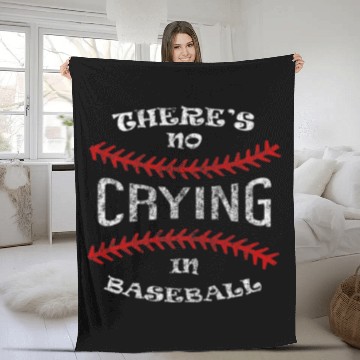 Discover Baseball Player No Crying In Baseball Sports Fleece Blankets