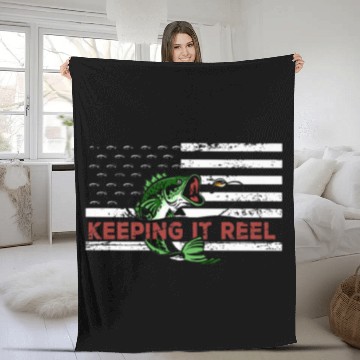 Discover Involves TURKEY Hunting And  DEEP SEA Fishing Coun Fleece Blankets