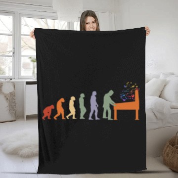 Discover Evolution Pinball Game Vintage Flipper Arcade Pinb Fleece Blankets