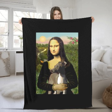 Discover Mona Lisa - Italian Greyhound Fleece Blankets