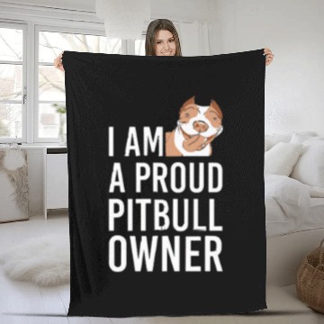 Discover Pit Bull , Women, Pitbull Lover Gift, Cute Dog Fleece Blankets