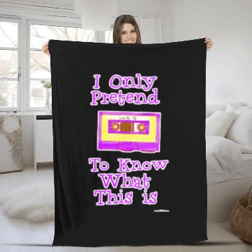 Discover I Pretend To Love Mixtapes Snarky Slogan Fleece Blankets