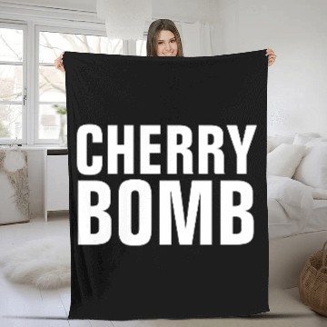 Discover VINTAGE s CHERRY BOMB Fleece Blankets