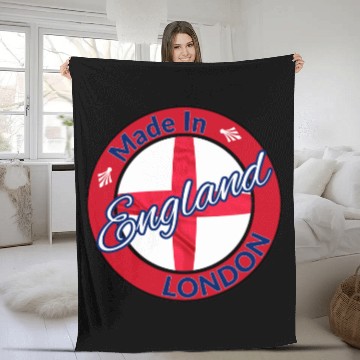 Discover Made in London England St George Flag Fleece Blankets