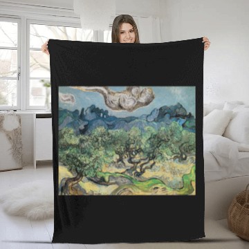 Discover The Olive Trees, Vincent van Gogh Fleece Blankets